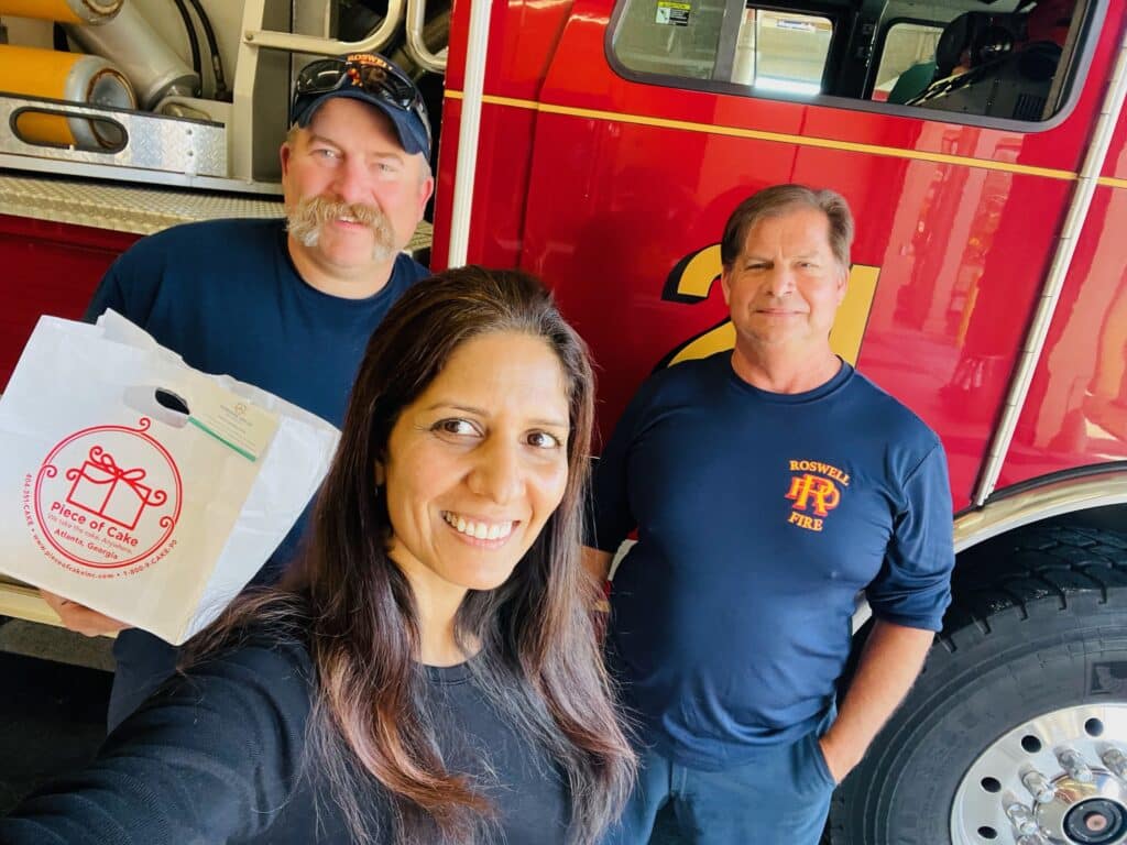 Dr Suvidha Sachdeva - Sunshine Smiles Dentistry - at local Roswell Fire Department