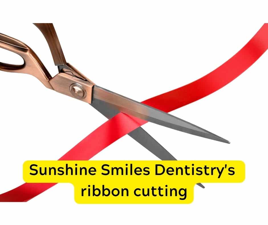 Sunshine Smiles Dentistry's ribbon cutting - Dentist Roswell GA 30075 30076