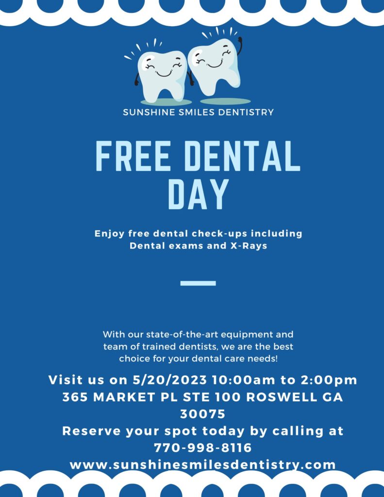 Sunshine Smiles Dentistry - Dentist Roswell, GA 30076 - Free Dental Day 2023